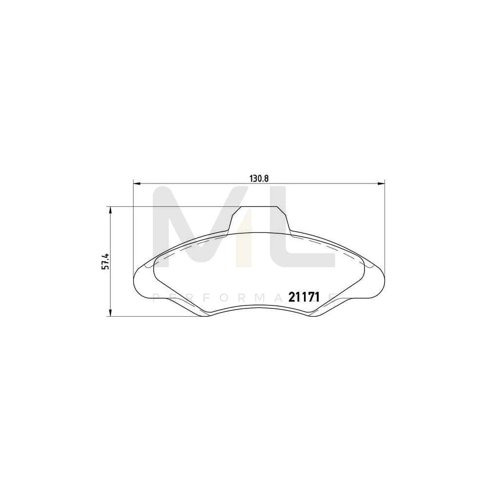 Brembo P 24 029 Brake Pad Set Excl. Wear Warning Contact | ML Performance Car Parts