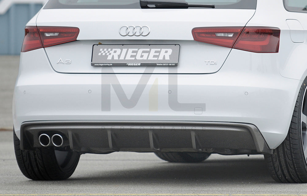 Rieger 00099142 Audi 8V A3 Rear Diffuser 1 | ML Performance EU Car Parts