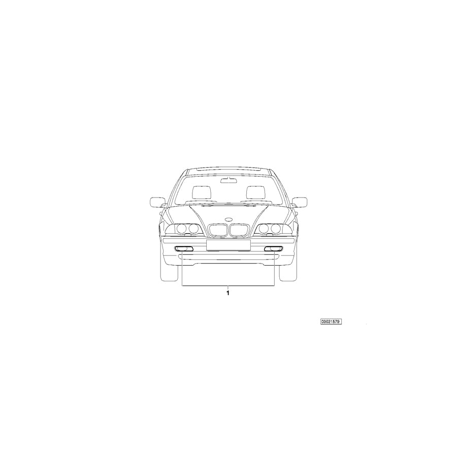 Genuine BMW 63170010517 E39 Installing Set Fog Lamps (Inc. 525tds, 525td & 525d) | ML Performance EU Car Parts