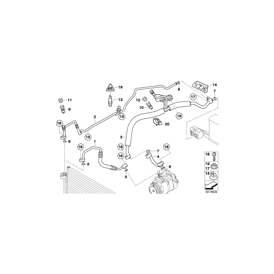 Genuine BMW 64509194765 E63 E60 Hose Clamp (Inc. 535d, 528xi & 530d) | ML Performance EU