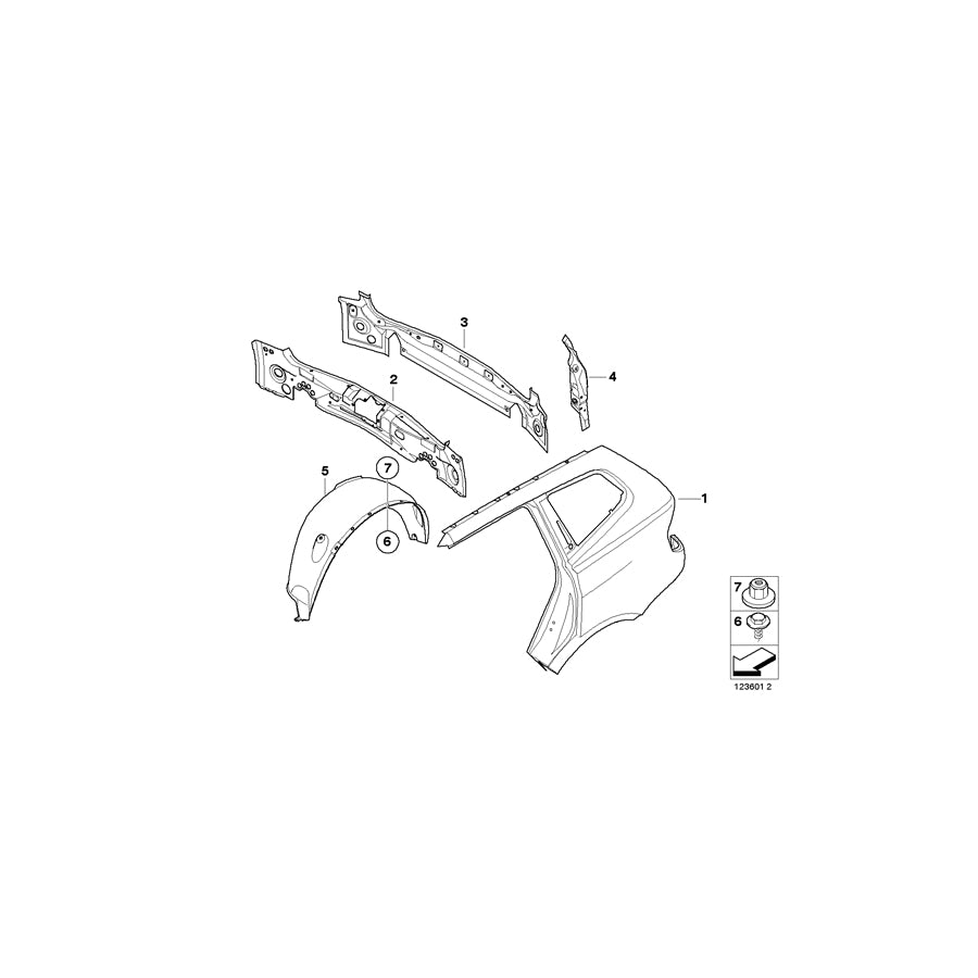 Genuine BMW 51713400057 E83 Cover, Wheell Housing, Rear Left (Inc. X3 2.5si, X3 2.5i & X3 2.0i) | ML Performance EU