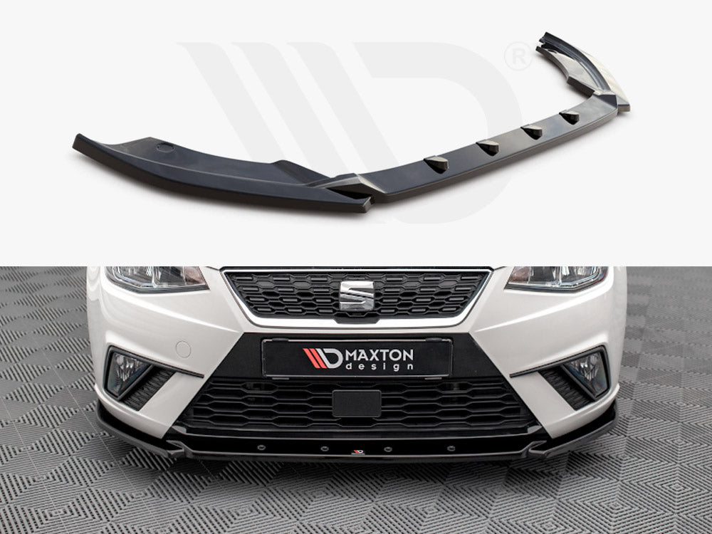 Maxton Design SE-IB-5-FD2T Front Splitter V.2 Seat Ibiza MK5 (2017-2021) | ML Performance UK Car Parts