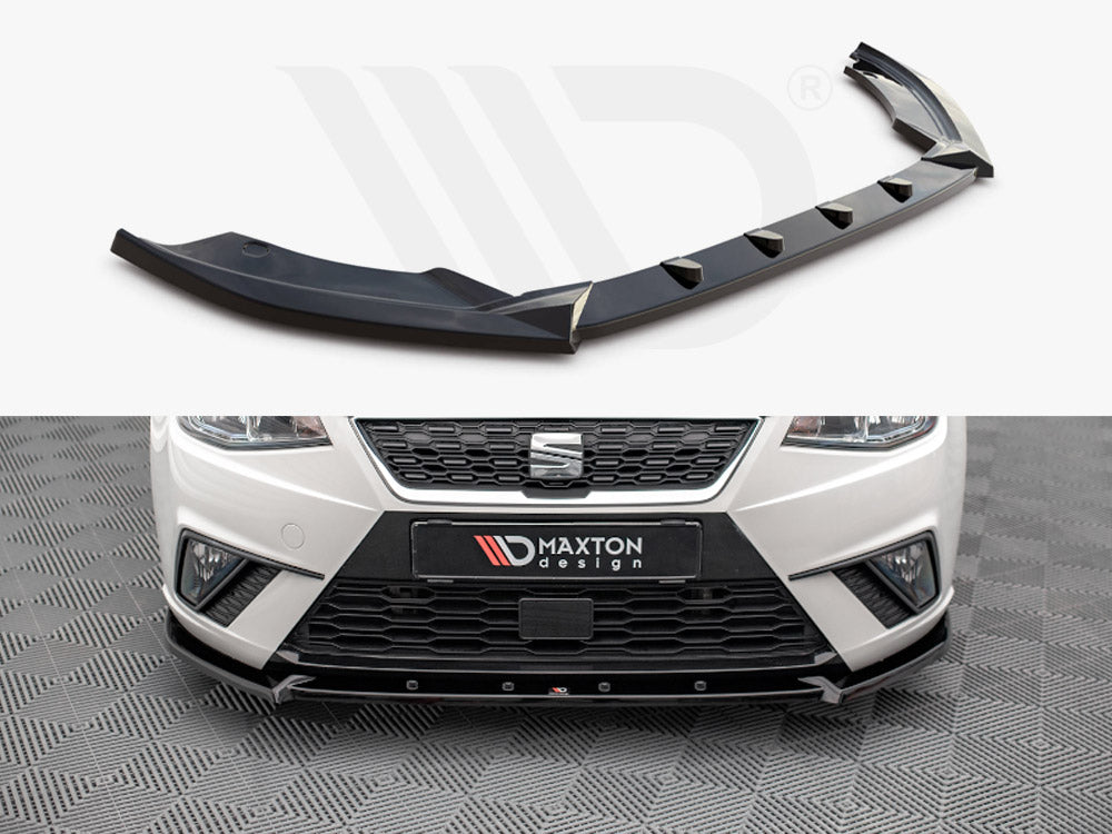 Maxton Design SE-IB-5-FD1T Front Splitter V.1 Seat Ibiza MK5 (2017-2021) | ML Performance UK Car Parts