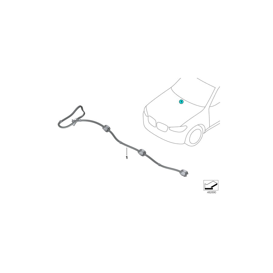 Genuine BMW 61667487715 G06 Nozzle Array Window Washing System (Inc. X6 40iX, X6 30dX & X6 M50iX) | ML Performance EU Car Parts