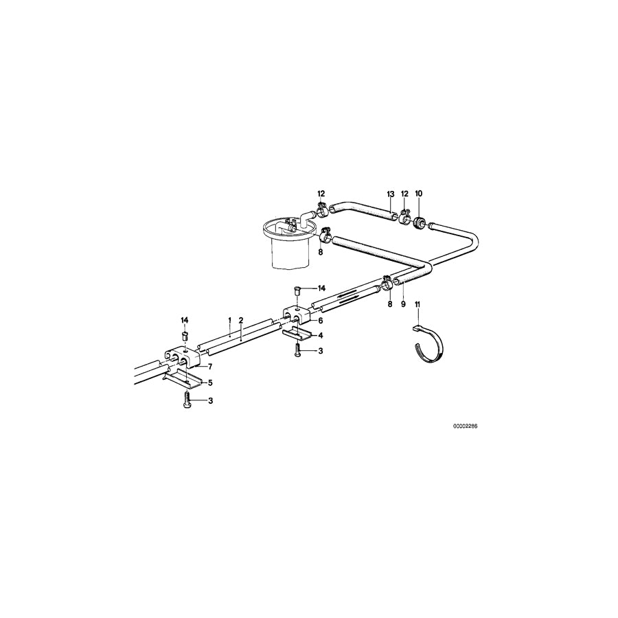 Genuine BMW 16121115338 E12 E24 Return Pipe (Inc. 633CSi, 630CSi & 528i) | ML Performance EU Car Parts