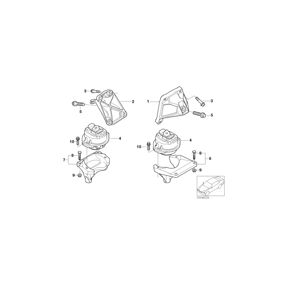 Genuine BMW 22116758431 E65 E66 E67 Engine Supporting Bracket, Left (Inc. 760Li, 760LiS & 760i) | ML Performance EU
