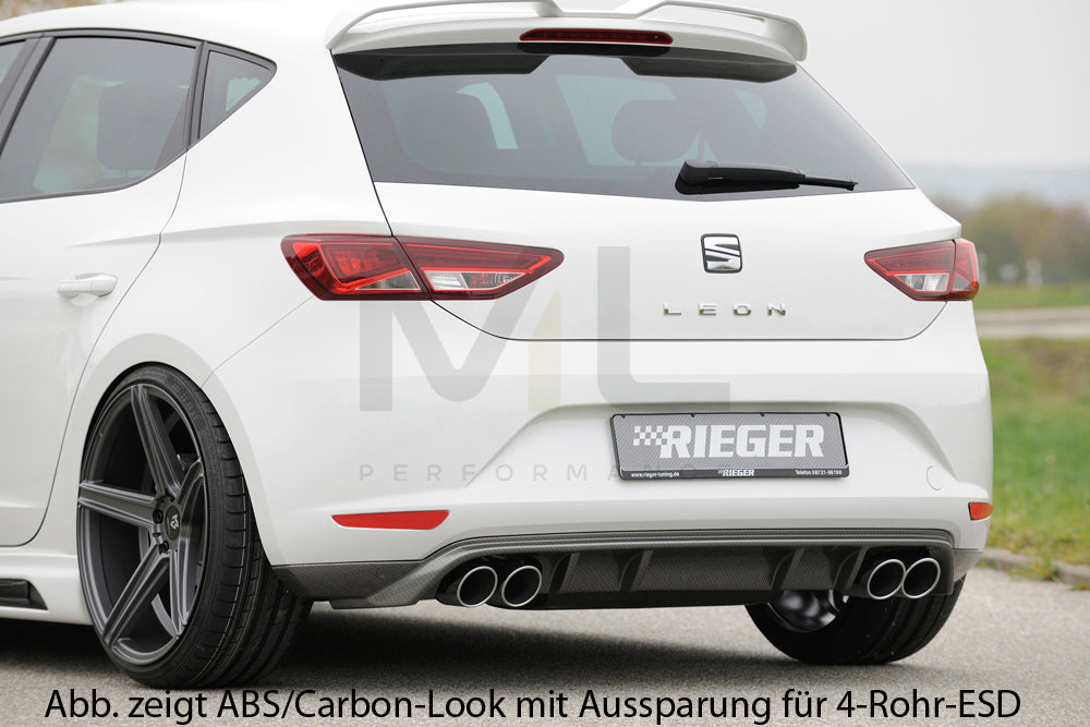 Rieger 00088069 SEAT 5F Leon Rear Diffuser 2 | ML Performance EU Car Parts