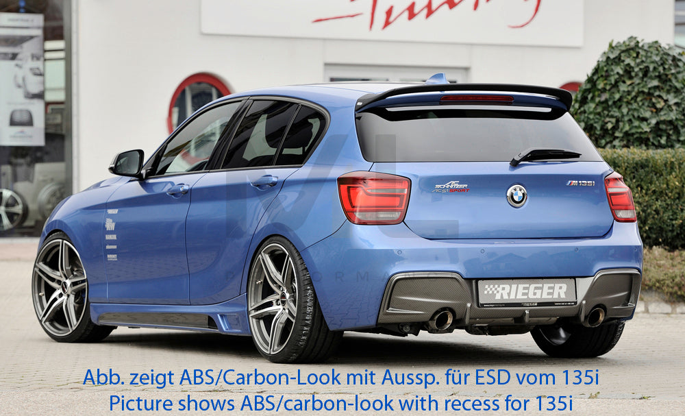 Rieger 00088060 BMW 1 Series F20 F21 Rear Diffuser 2 | ML Performance EU Car Parts