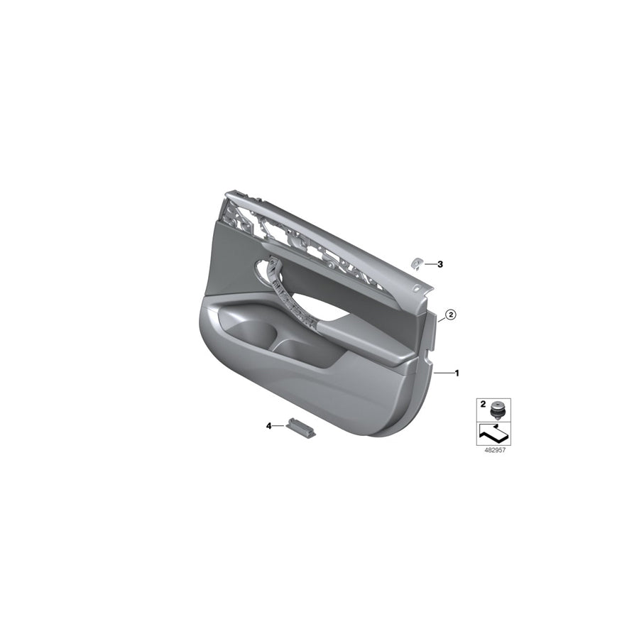 Genuine BMW 51417936670 G01 G02 Door Trim Panel, Front Right MOKKA (Inc. X4 20iX, X3 30i & X4 30dX) | ML Performance EU Car Parts