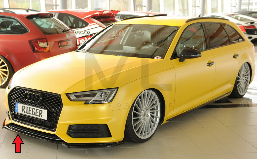 Rieger 00088226 Audi B9 F4 Front Splitter (A4 & S4) 9 | ML Performance EU Car Parts