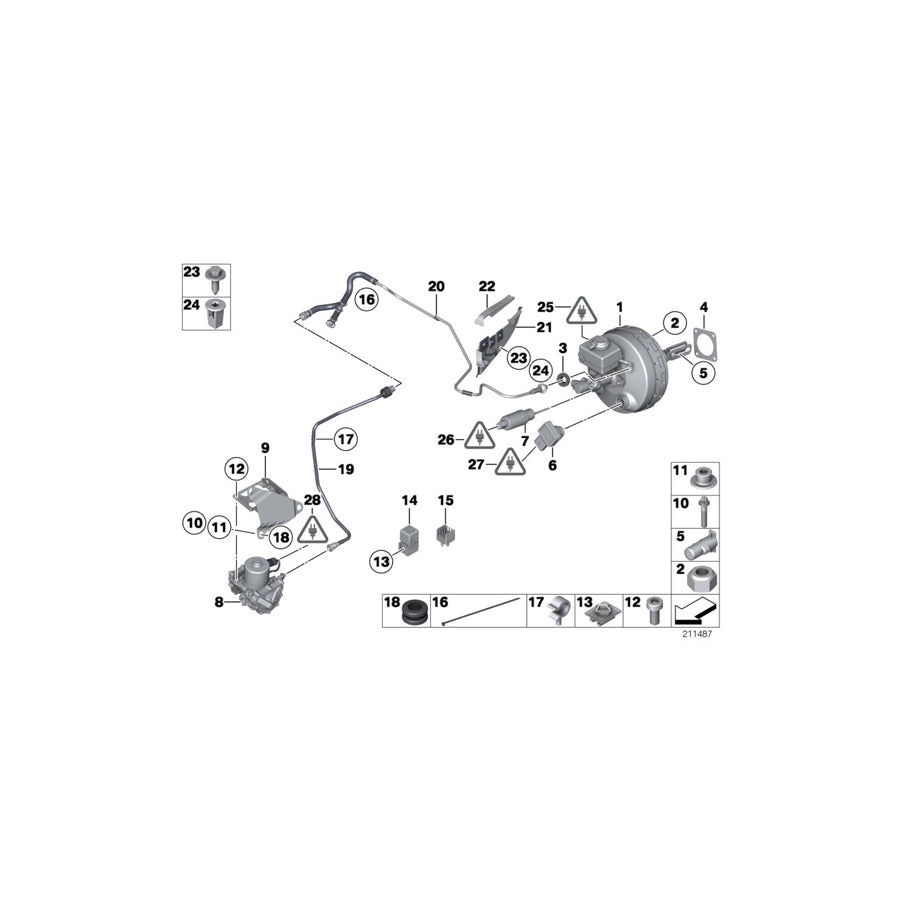 Genuine BMW 11667571364 E72 Vacuum Pipe (Inc. & Hybrid X6) | ML Performance EU Car Parts