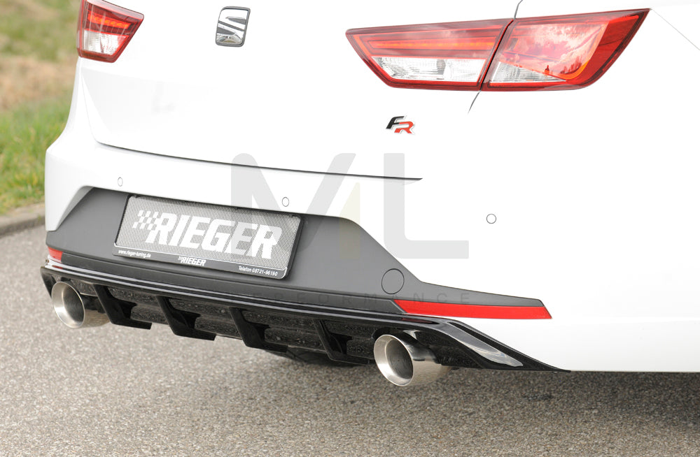Rieger 00088104 SEAT 5F Leon FR Rear Diffuser 1 | ML Performance EU Car Parts