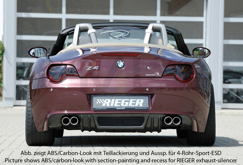 Rieger 00050504 BMW Z4 E85 Rear Diffuser 4 | ML Performance EU Car Parts