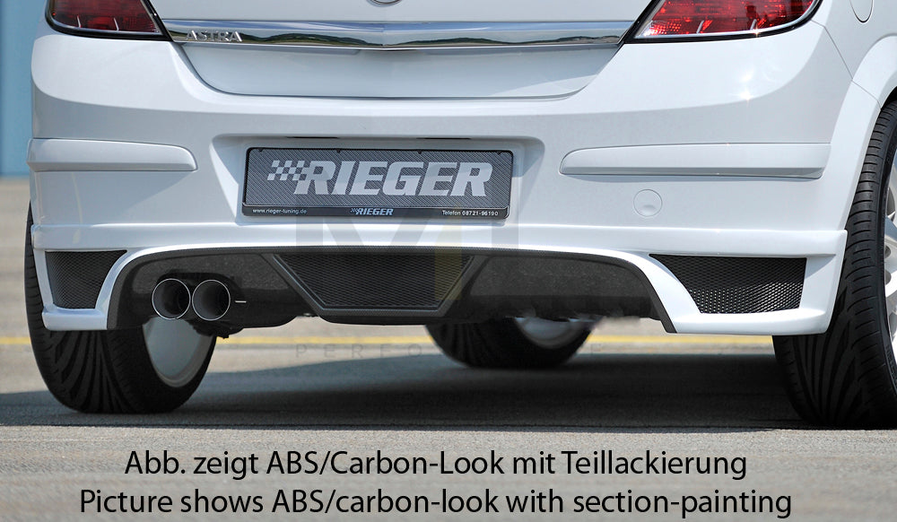 Rieger 00099333 Opel Astra H Rear Diffuser 3 | ML Performance EU Car Parts