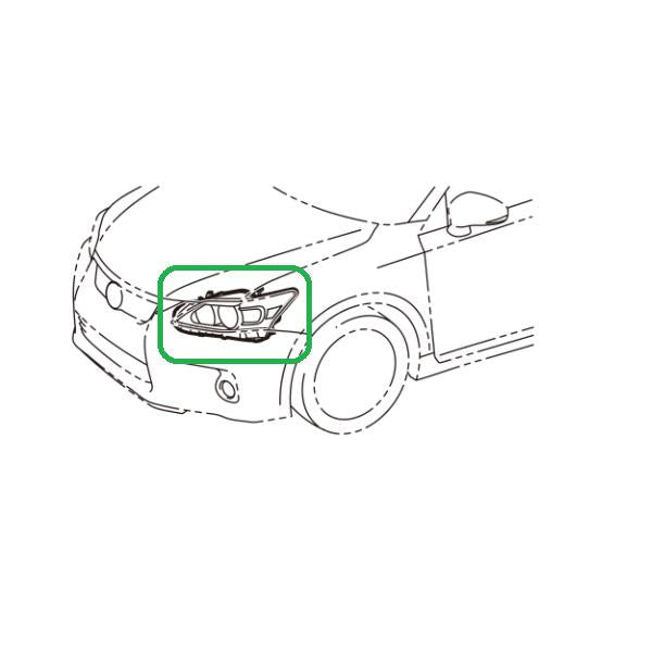 Genuine Lexus 81185-76041 CT Phase 1 N/S Front Head Lamp