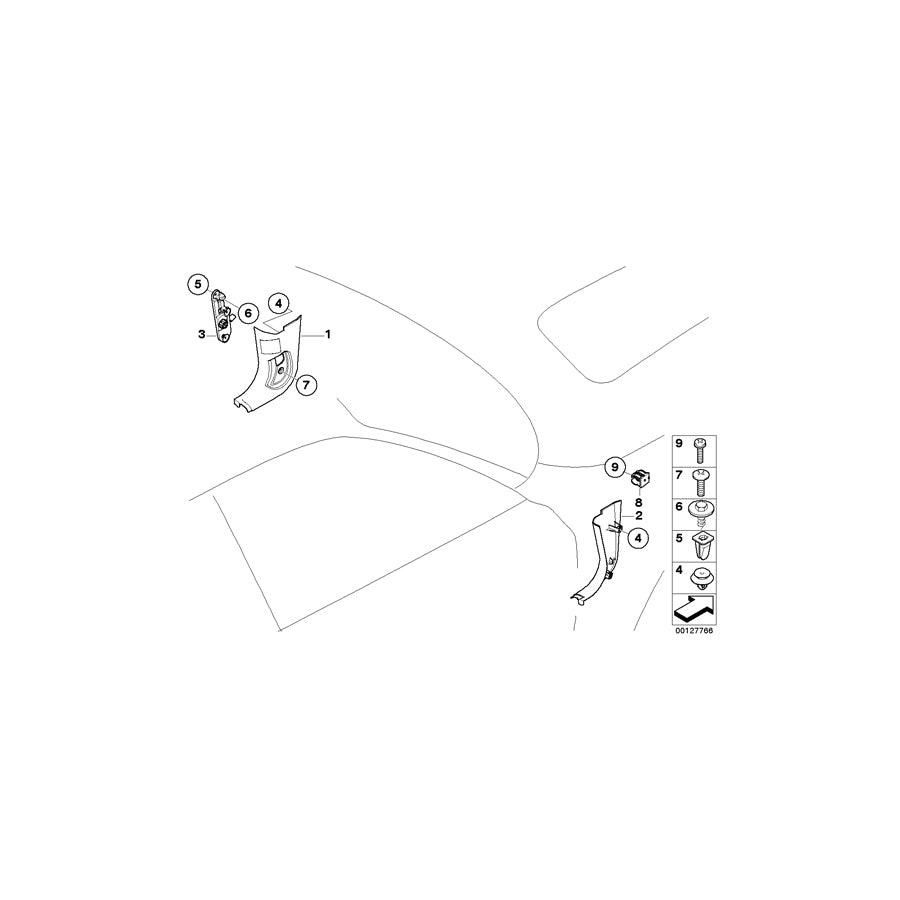 Genuine BMW 51433404754 E83 E83 Lateral Trim Panel Front Right ANTHRAZIT (Inc. X3 3.0i, X3 2.0i & X3 2.0d) | ML Performance EU Car Parts