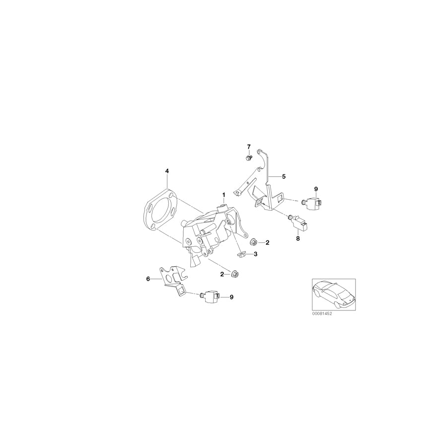 Genuine BMW 35116751141 E52 Bracket F Stop Light And Clutch Switch LSC (Inc. ALPINA V8 & Z8) | ML Performance EU Car Parts