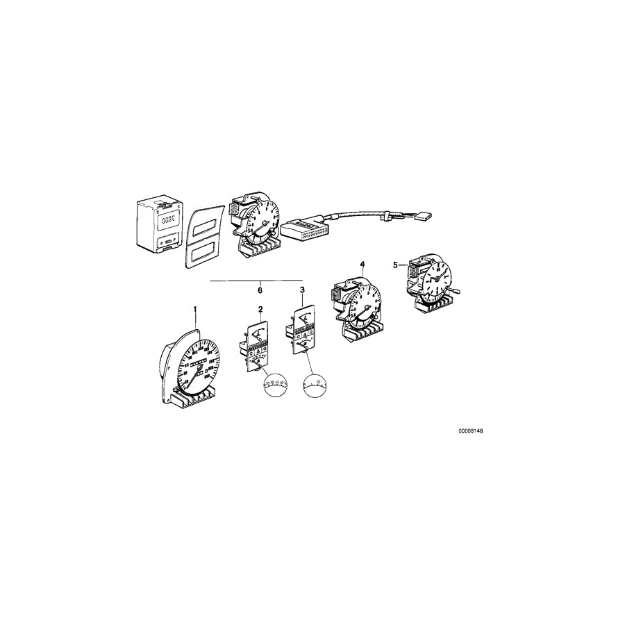 Genuine BMW 62121377684 E28 E23 Speedometer MPH+KM/H (Inc. 728i, 528i & 525i) | ML Performance EU Car Parts