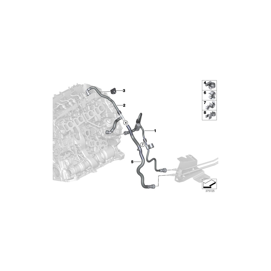 Genuine BMW 13538514099 F25 F26 Fuel Feed Line (Inc. X3 18d, X3 20dX & X4 20dX) | ML Performance EU Car Parts