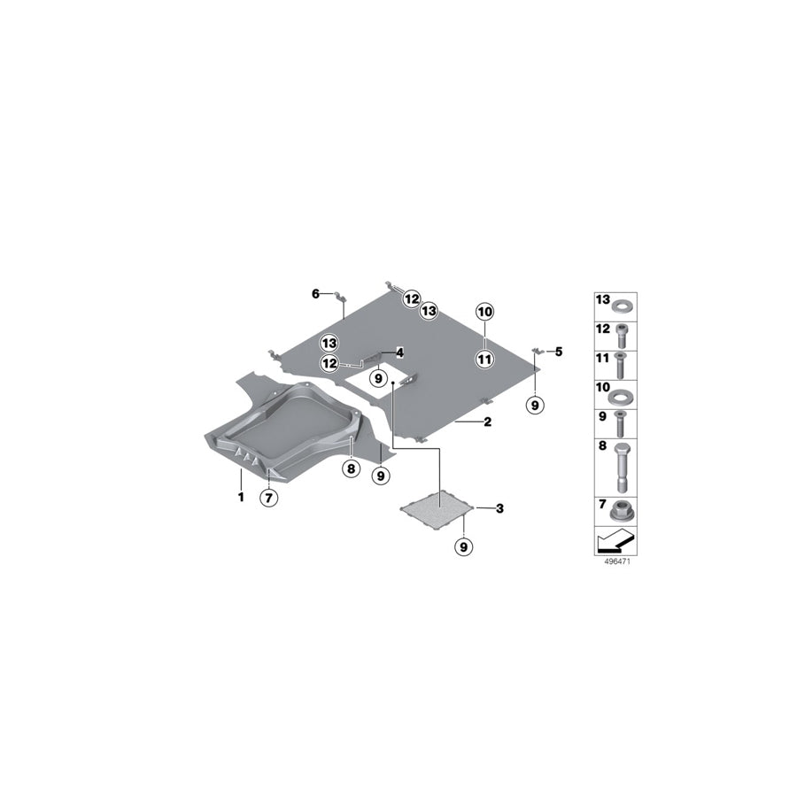 Genuine BMW 51758428327 Underfloor Coating Center WITH MOUNT GRID (Inc. M6 GT3) | ML Performance EU