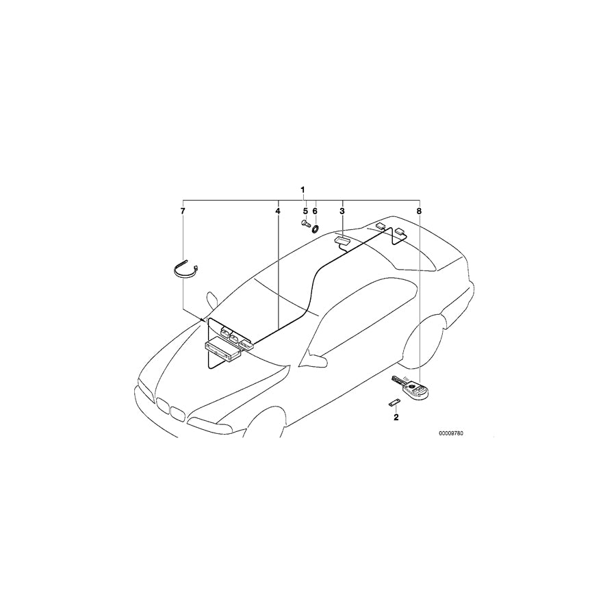 Genuine BMW 65258364084 E39 Amplifier/Trap Circuit 433MHZ (Inc. 523i, 528i & 520i) | ML Performance EU Car Parts