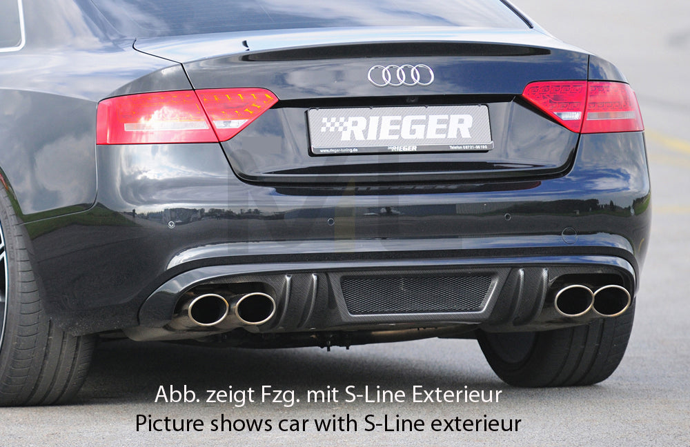 Rieger 00099086 Audi B8 B81 A5 Rear Diffuser 1 | ML Performance EU Car Parts