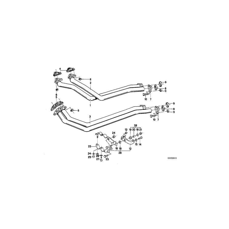 Genuine BMW 18111178023 E30 Exhaust Pipe ZYL.4-6 (Inc. & 320i) | ML Performance EU Car Parts