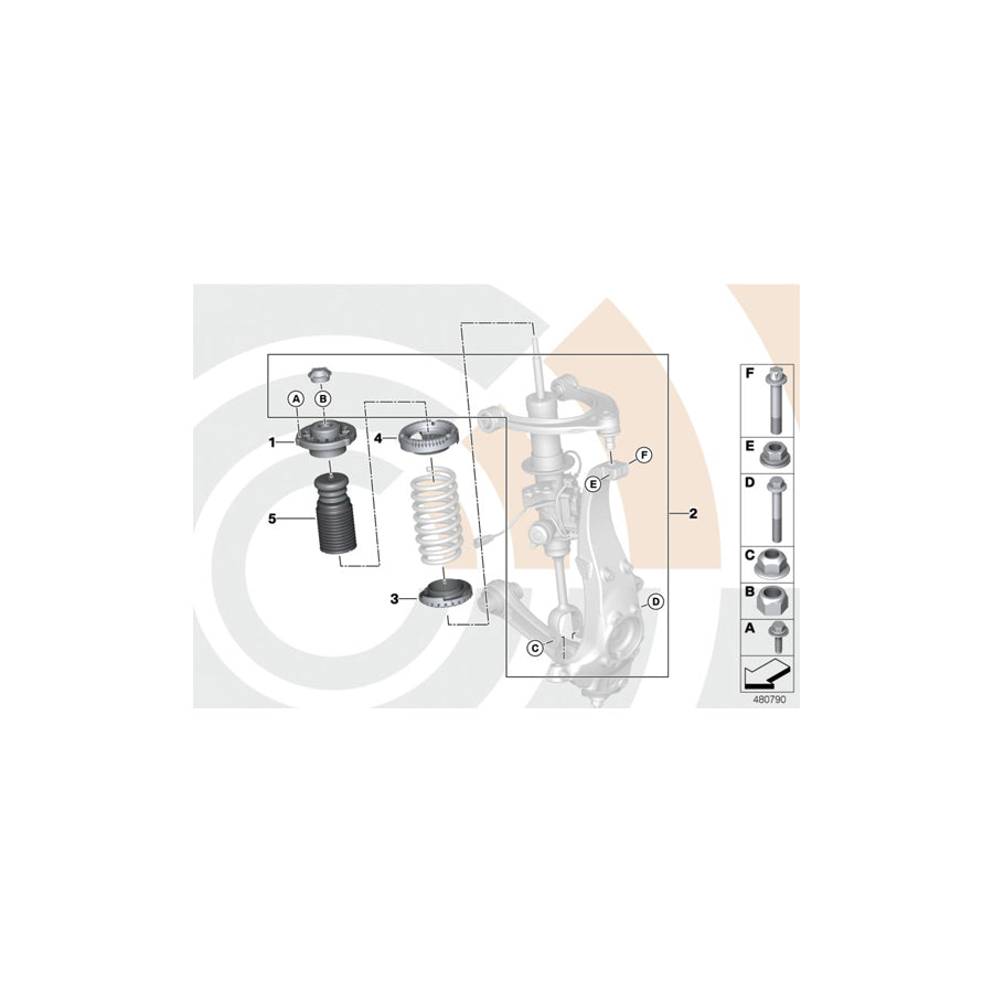 Genuine BMW 31352451333 F10 F13 Installation Kit Support Bearing VALUE LINE (Inc. 525d, 550i & Alpina B6) | ML Performance EU