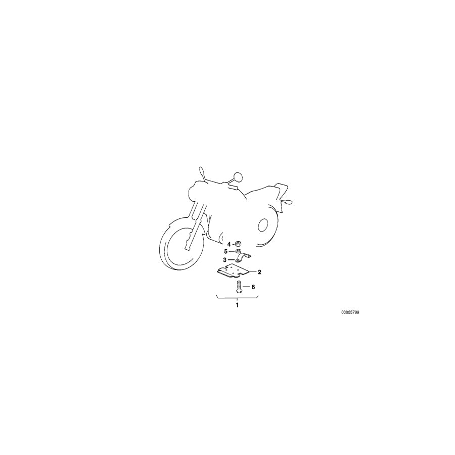 Genuine BMW 71602303836 80 Clamp (Inc. R 80 GS, R 100 GS & R 80 G/S) | ML Performance EU Car Parts