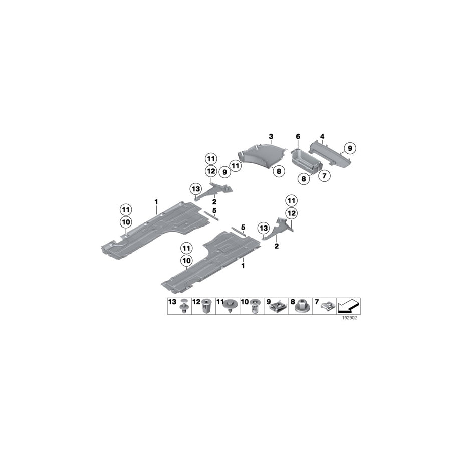 Genuine BMW 51757193489 Covering Tank, Left (Inc. 528i, 550i & 535dX) | ML Performance EU