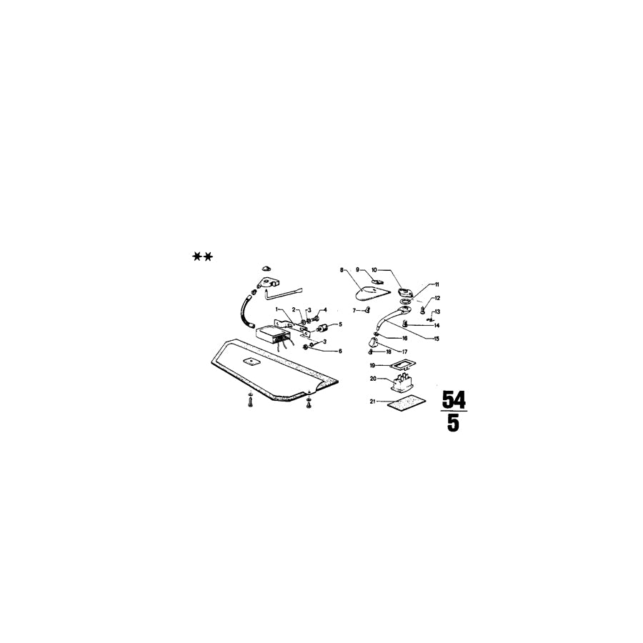 Genuine BMW 54129634177 E12 Positioning Plate (Inc. 2002tii, 2500 & 530i) | ML Performance EU Car Parts