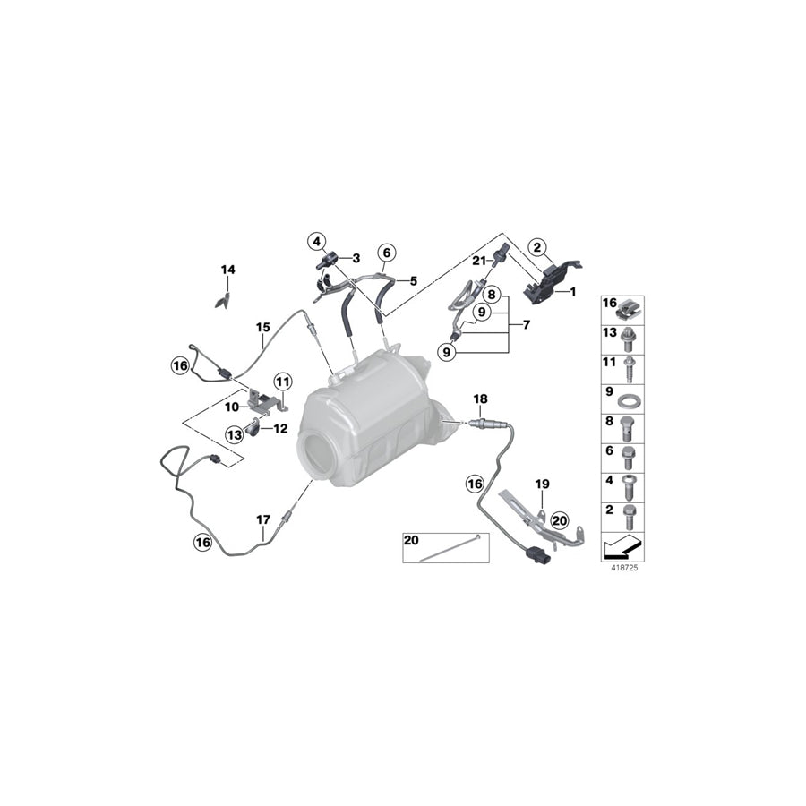 Genuine BMW 13628573975 F10 E70 Bracket F.Sensor (Inc. M550dX, X6 M50dX & 750dX) | ML Performance EU Car Parts