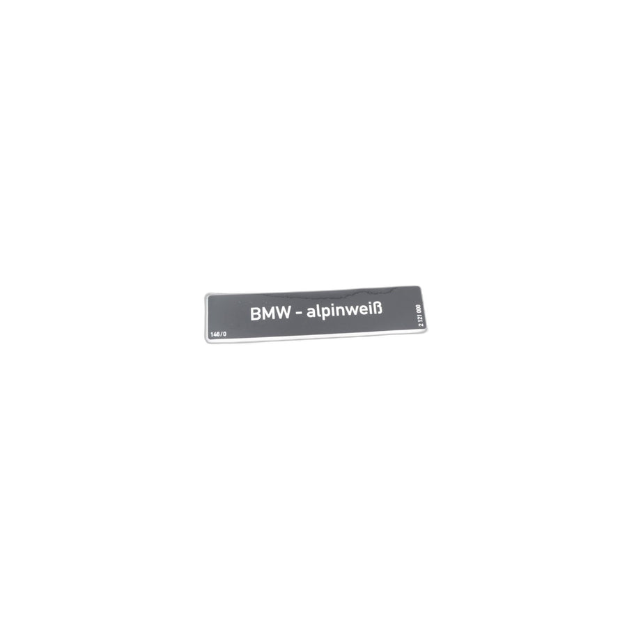 Genuine BMW 51142121000 E28 E30 E12 Label ALPINWEISS (Inc. 633CSi, 324d & 518) | ML Performance EU Car Parts