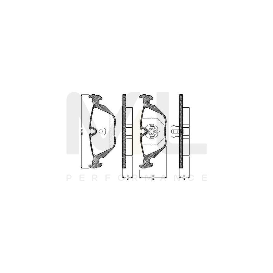 Bosch 0986Tb2146 Brake Pad Set Excl. Wear Warning Contact, With Accessories | ML Performance Car Parts