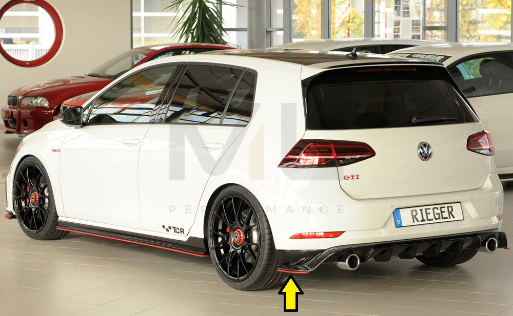 Rieger 00059518 VW Mk7 Golf GTI-TCR Rear Side Splitter 10 | ML Performance EU Car Parts