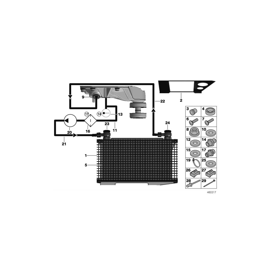 Genuine BMW 33158416756 Oil Pipe HAG PUMP>COOLER (Inc. M235i Racing) | ML Performance EU