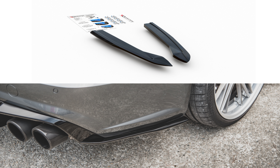 Maxton Design AU-S6-C7F-AV-RSD1T Rear Side Splitters Audi S6 / A6 S-Line C7 FL | ML Performance UK Car Parts
