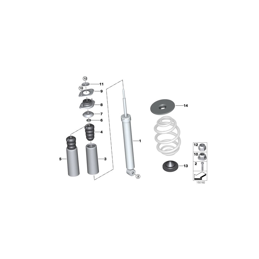 Genuine BMW 33526764000 E85 Shock Absorber, Rear (Inc. Z4 2.2i, Z4 3.0i & Z4 2.5i) | ML Performance EU