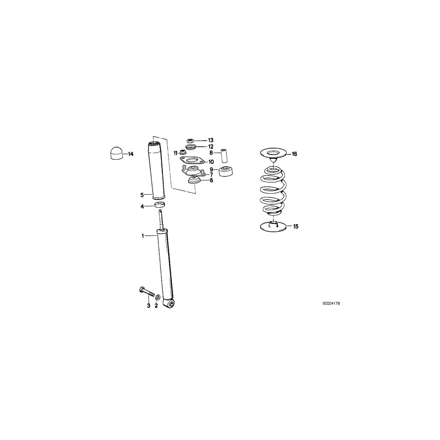Genuine BMW 33521127491 E30 Shock Absorber, Rear BILSTEIN (Inc. 316, 318i & 323i) | ML Performance EU