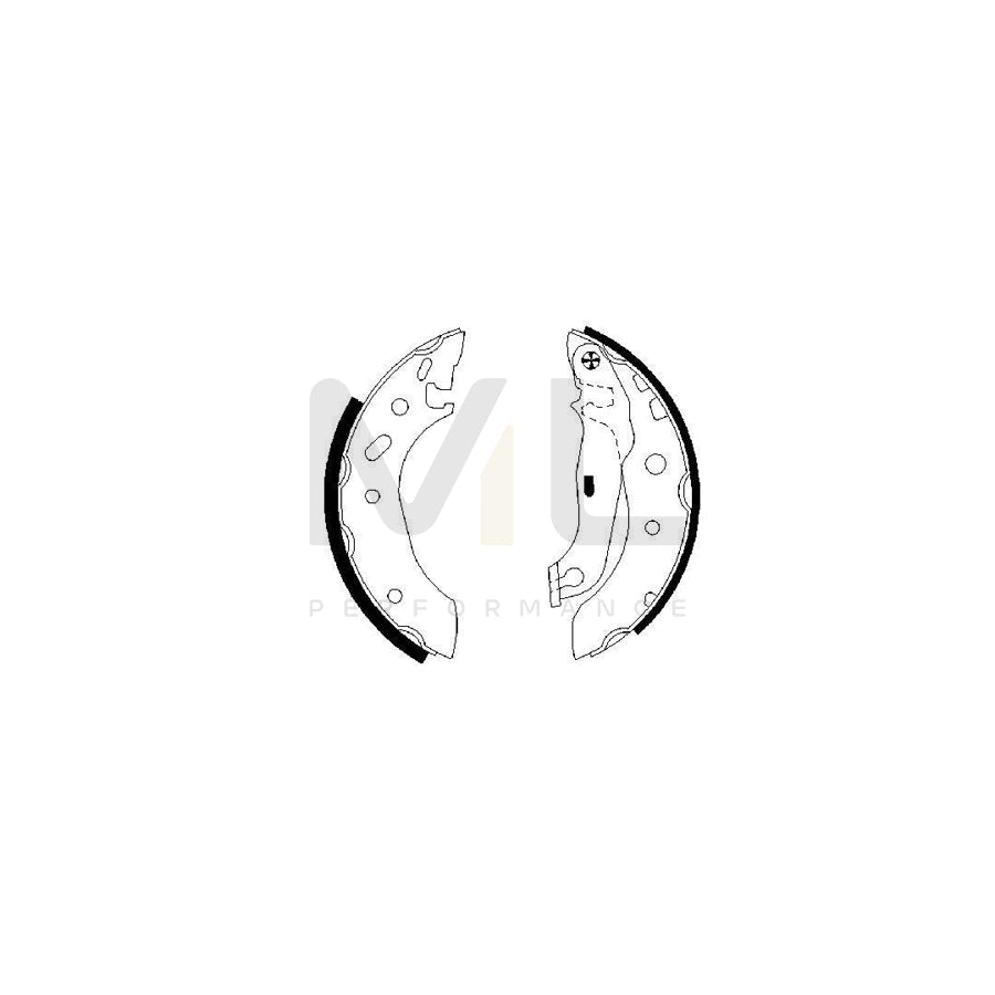 BOSCH 0 986 487 598 Brake Shoe Set | ML Performance Car Parts