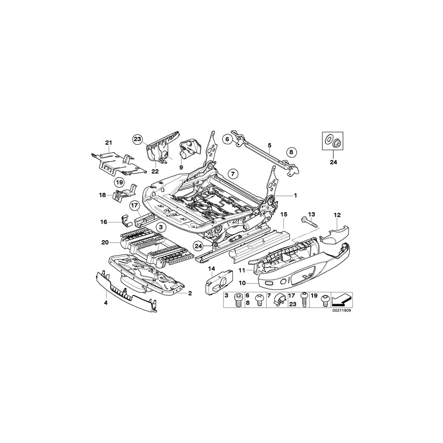 Genuine BMW 52106979631 E91 E90 Cover, Belt Catch Left GRAU (Inc. 320i, 320xd & 325d) | ML Performance EU