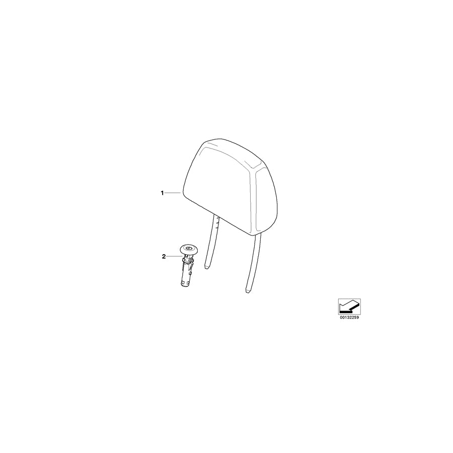 Genuine BMW 52106979316 E92 Guide, Headrest CREAMBEIGE (Inc. 325i, 330xi & 323i) | ML Performance EU