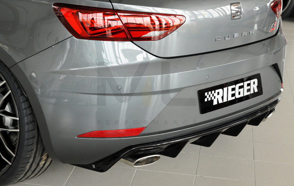 Rieger 00088136 SEAT 5F Leon Cupra Rear Diffuser 7 | ML Performance EU Car Parts
