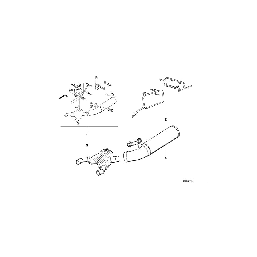 Genuine BMW 18121338724 80 Front Muffler (Inc. R 100 GS & R 100 R) | ML Performance EU Car Parts