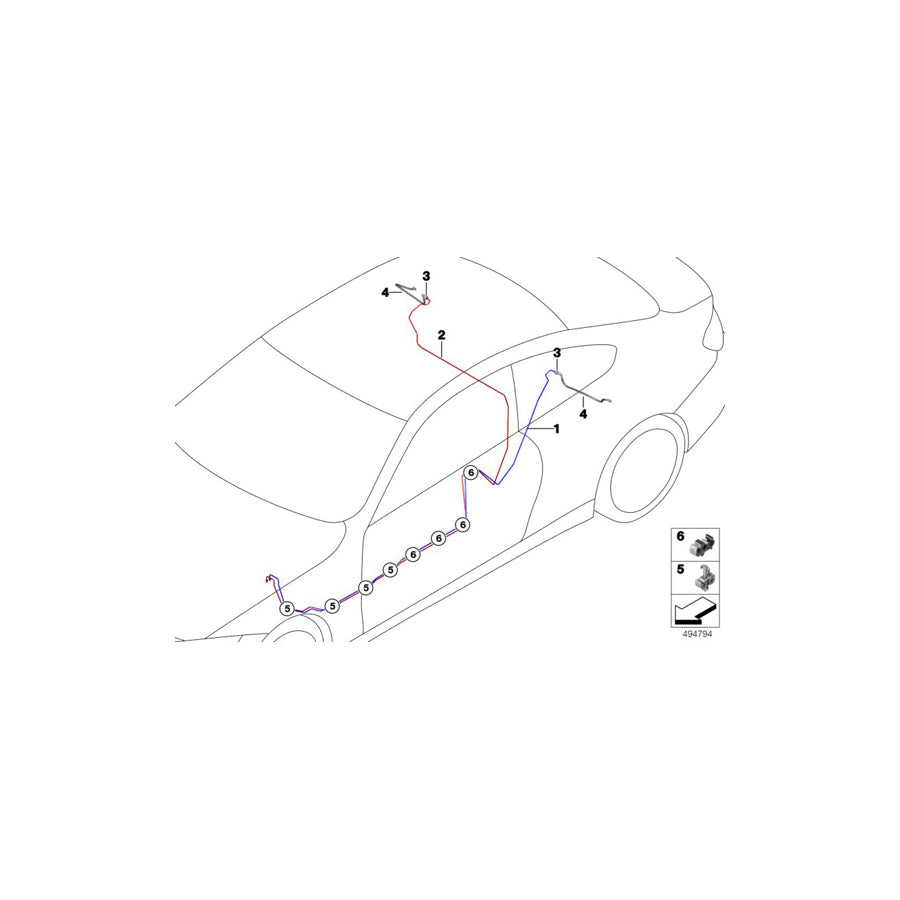 Genuine BMW 34308424142 Brake Pipe Rear WHEELHOUSE>CAL. (Inc. M6 GT3) | ML Performance EU