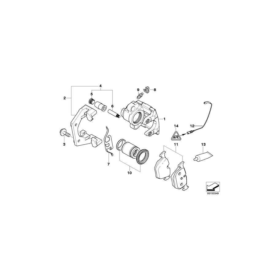 Genuine BMW 34216757058 E53 Calliper Carrier (Inc. X5 4.4i, X5 4.8is & X5 4.6is) | ML Performance EU