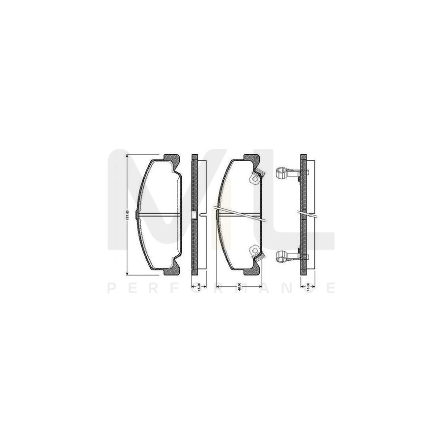 Bosch 0986Tb2097 Brake Pad Set Excl. Wear Warning Contact, With Accessories | ML Performance Car Parts