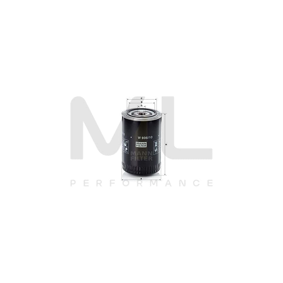 MANN-FILTER W 936/10 Oil Filter Spin-on Filter | ML Performance Car Parts