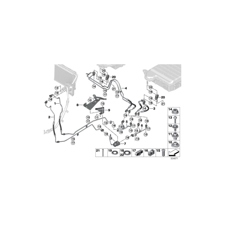 Genuine BMW 64536826382 G05 Refrigerant Line, High-Voltage Battery 2 (Inc. & X5 45eX) | ML Performance EU Car Parts