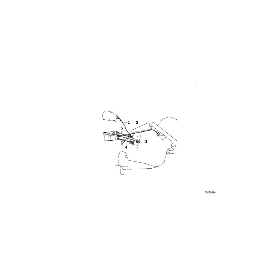 Genuine BMW 64118351050 E34 Bowden Cable Defroster ROT/ROT (Inc. 530i, 518i & 525i) | ML Performance EU Car Parts